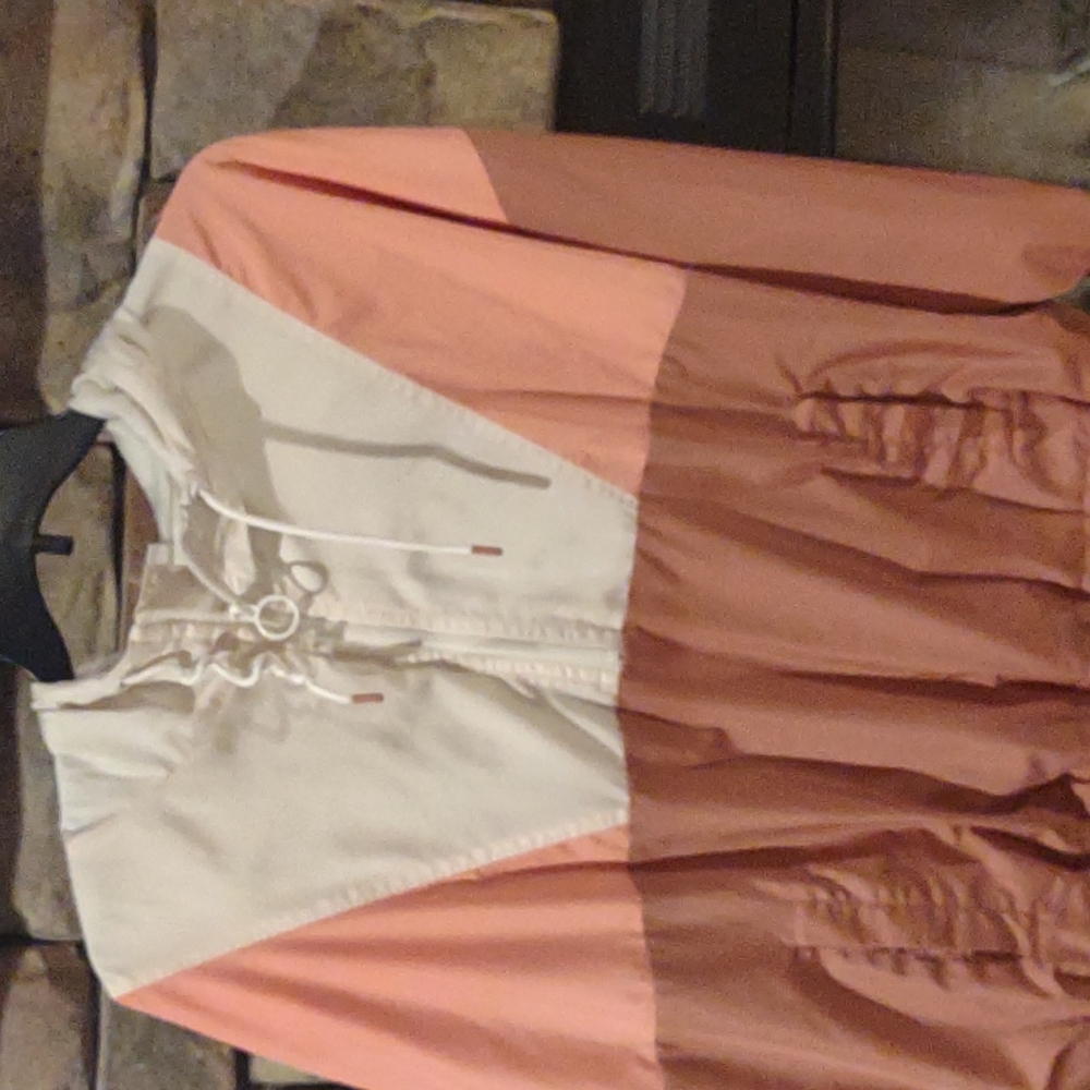 Large Pink and White Windbreaker